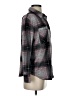 B.wear Plaid Gray Long Sleeve Blouse Size XS - photo 4
