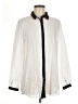 August Silk Polka Dots Ivory Long Sleeve Blouse Size M - photo 1