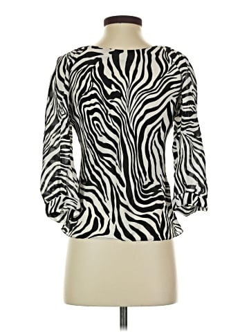 AK Anne Klein 3/4 Sleeve Silk Top (view 2)