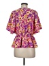 Shein 100% Polyester Purple Short Sleeve Blouse Size 8 - 10 - photo 2