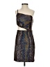 Jovani 100% Polyester Metallic Blue Cocktail Dress Size 00 - photo 1