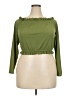 Boohoo Green 3/4 Sleeve Top Size 18 - photo 1