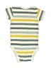 Gerber 100% Cotton Stripes Yellow Short Sleeve Onesie Size Newborn - photo 2