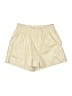 Melissa Nepton 100% Polyurethane Metallic Gold Khaki Shorts Size S - photo 1