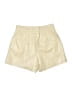Melissa Nepton 100% Polyurethane Metallic Gold Khaki Shorts Size S - photo 2