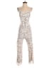 Grade & Gather 100% Polyester Animal Print White Jumpsuit Size S - photo 1