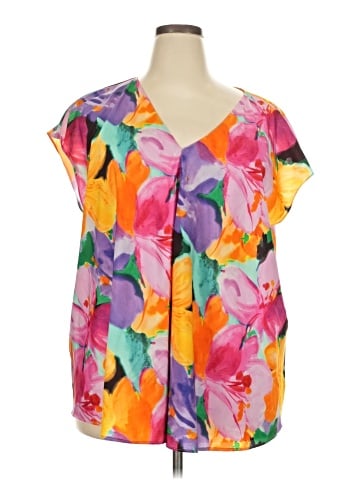 Lauren by Ralph Lauren Short Sleeve Blouse (view 1)