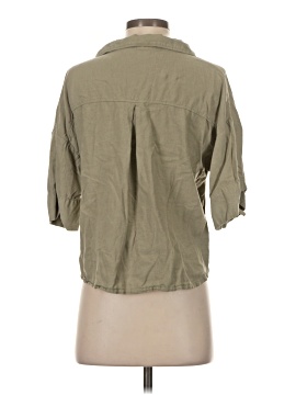 Zara 3/4 Sleeve Button-Down Shirt (view 2)