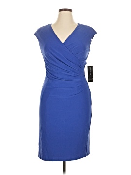 jones new york blue dress Jones New York Plus Size Paisley Tie-Waist Tiered Midi Dress main image 0