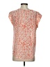 Joie 100% Silk Orange Short Sleeve Silk Top Size S - photo 2