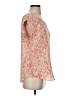 Joie 100% Silk Orange Short Sleeve Silk Top Size S - photo 4