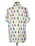 Assorted Brands Print White Short Sleeve Blouse Size L - photo 2