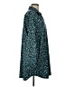 Cabernet Print Teal 3/4 Sleeve Button-Down Shirt Size L - photo 4