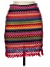 Shein 100% Polyester Chevron-herringbone Red Casual Skirt Size 6 - photo 1