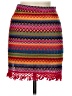 Shein 100% Polyester Chevron-herringbone Red Casual Skirt Size 6 - photo 2
