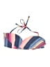No Boundaries Stripes Blue Pink Swimsuit Top Size M - photo 1