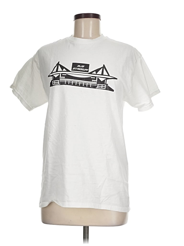 Pre-owned Gildan Short Sleeve T-shirt In White