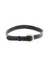 Old Navy Gray Black Leather Belt Size 34 waist - photo 1
