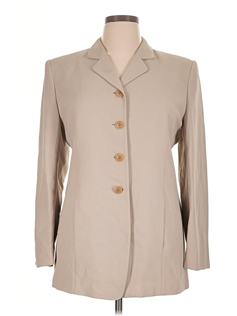 Pre-owned Rena Rowan Blazer Jacket In Tan