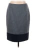 Luisa Spagnoli 100% Wool Chevron-herringbone Gray Wool Skirt Size 16 - photo 1