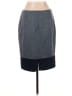 Luisa Spagnoli 100% Wool Chevron-herringbone Gray Wool Skirt Size 16 - photo 2