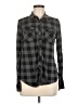 DJT Plaid Gray Long Sleeve Blouse Size M - photo 1