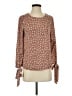 Shein 100% Polyester Brown Long Sleeve Blouse Size S - photo 1