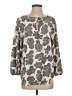 Ann Taylor 100% Polyester Gray 3/4 Sleeve Blouse Size S - photo 1