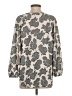 Ann Taylor 100% Polyester Gray 3/4 Sleeve Blouse Size S - photo 2