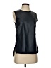 Vince. 100% Leather Black Sleeveless Blouse Size 0 - photo 1