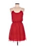 Bee Stitched Solid Red Ivory Cocktail Dress Size M - photo 1