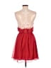 Bee Stitched Solid Red Ivory Cocktail Dress Size M - photo 2