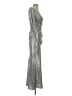 Talbot Runhof Metallic Silver Cocktail Dress Size 2 - photo 4