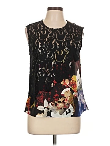 Kasper Sleeveless Silk Top (view 1)