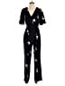 Vince Camuto Graphic Black Jumpsuit Size 4 - photo 1