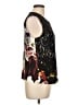 Kasper 100% Silk Floral Graphic Black Sleeveless Silk Top Size L (estimated) - photo 4