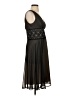 Connected Apparel 100% Polyester Black Cocktail Dress Size 8 (petite) - photo 4