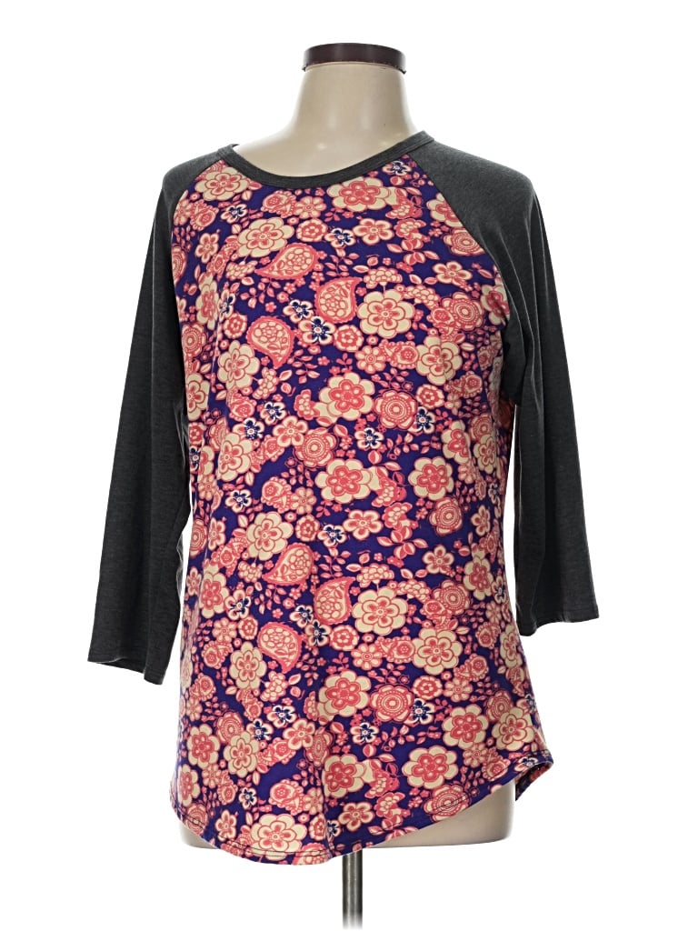 Pre-owned Lularoe 3/4 Sleeve T-shirt In Black