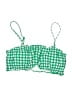 Unbranded Checkered-gingham Green Swimsuit Top Size S - photo 1