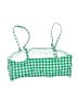 Unbranded Checkered-gingham Green Swimsuit Top Size S - photo 2