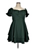 Lyaner Solid Green Cocktail Dress Size XL - photo 1