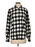 Topman 100% Cotton Checkered-gingham Black Long Sleeve Button-Down Shirt Size S - photo 1