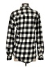 Topman 100% Cotton Checkered-gingham Black Long Sleeve Button-Down Shirt Size S - photo 2