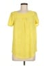 Vanessa Virginia 100% Polyester Yellow Short Sleeve Blouse Size 6 - photo 1