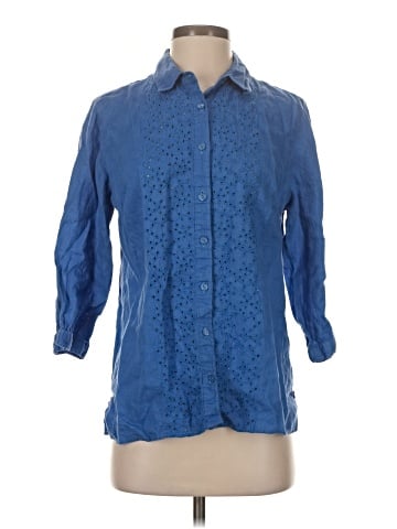L.L.Bean 3/4 Sleeve Button-Down Shirt (view 1)