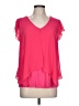 By & By 100% Polyester Pink Short Sleeve Blouse Size L - photo 1