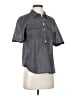 Faherty 100% Cotton Gray Short Sleeve Blouse Size S - photo 1