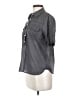 Faherty 100% Cotton Gray Short Sleeve Blouse Size S - photo 5