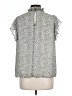 ee:some 100% Polyester Animal Print Silver Short Sleeve Blouse Size L - photo 2