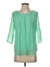 Francesca's 100% Polyester Green 3/4 Sleeve Blouse Size S - photo 1